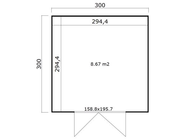 Tuinhuis Quby 300x300