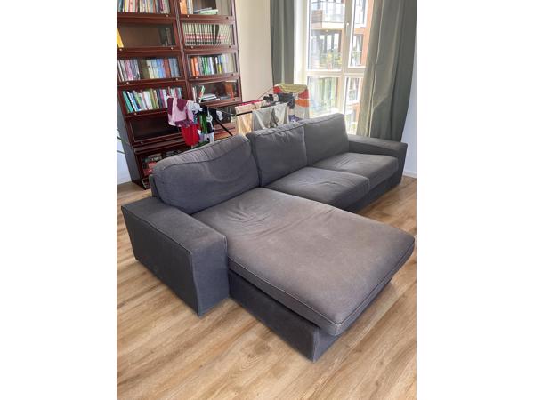 Grijze IKEA bank met lounge