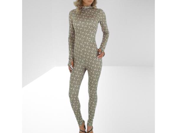 White icy - stretchy - Jumpsuit - olive - korte col - S/36