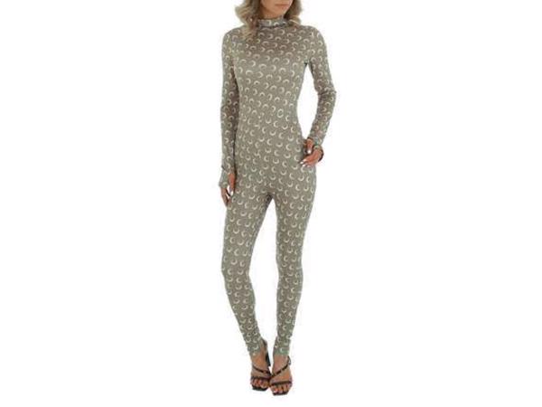 White icy - stretchy - Jumpsuit - olive - korte col - S/36