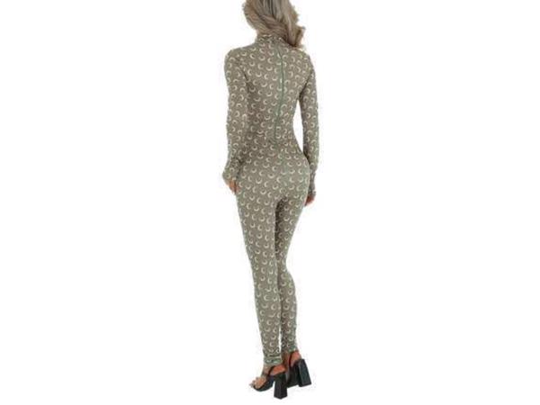 White icy - stretchy - Jumpsuit - olive - korte col - S/36