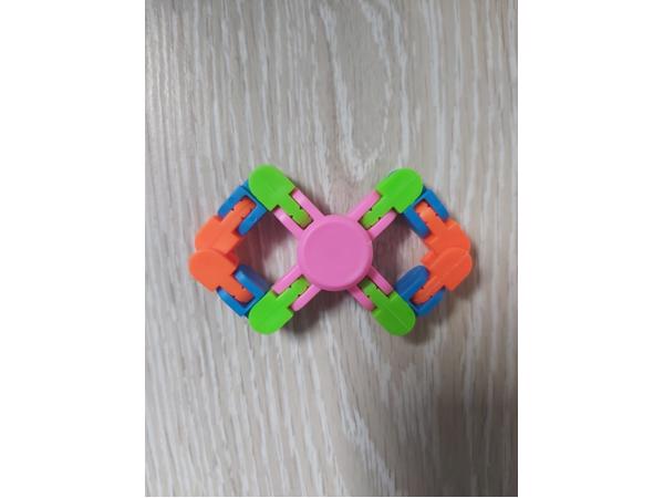 Flexibele Fidget Spinner roze meerkleurig