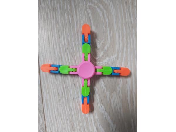 Flexibele Fidget Spinner roze meerkleurig