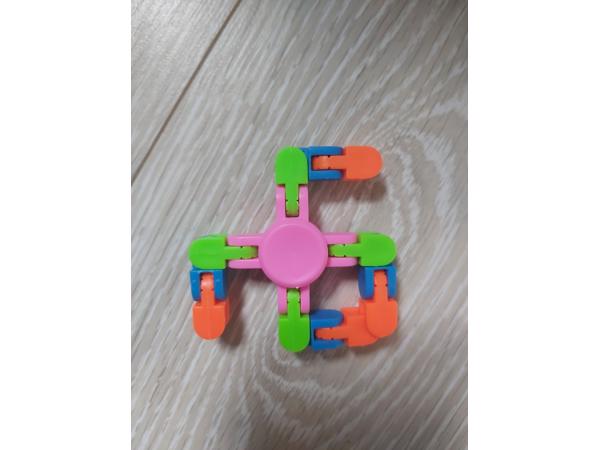 Flexibele Fidget Spinner roze meerkleurig