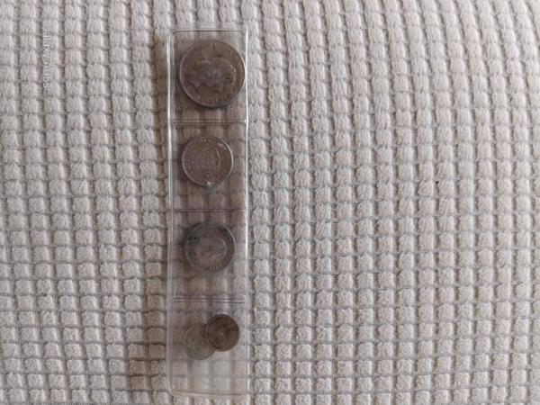 Zilveren  koningin Wilhelmina munten