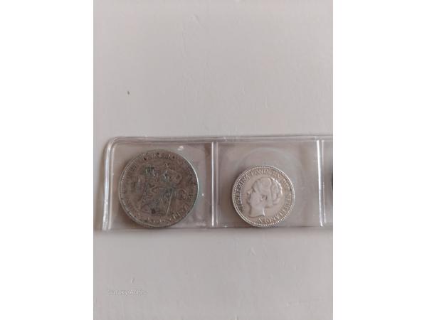 Zilveren  koningin Wilhelmina munten