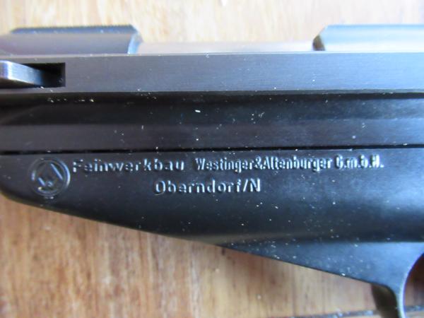 Feinwerkbau air pistol model 65 wedstrijd pistool