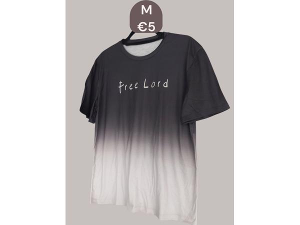 Heren t-Shirt Free Lord grijs M