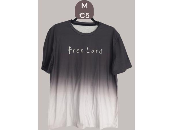 Heren t-Shirt Free Lord grijs M