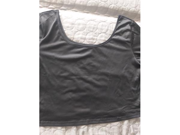 crop top wijd lange mouwen zwart XXL