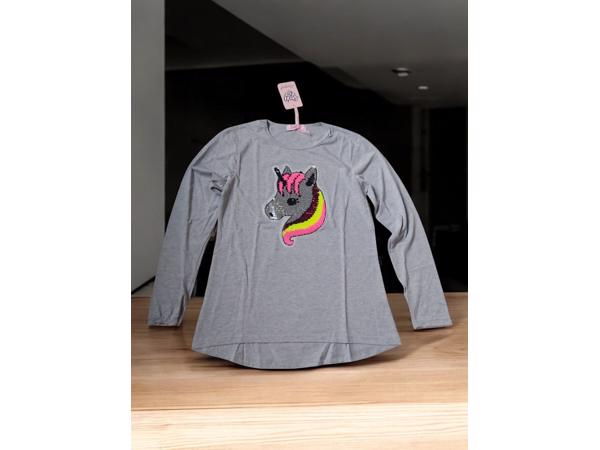 Seagull longsleeve t-shirt grijs Unicorn 170/176