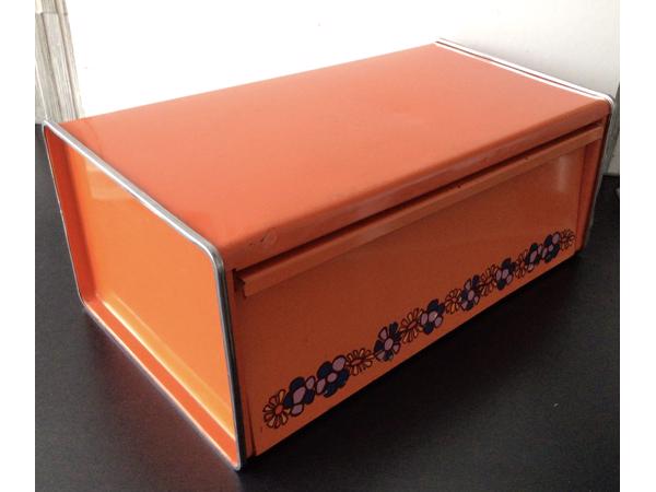 Vintage Oranje Broodtrommel