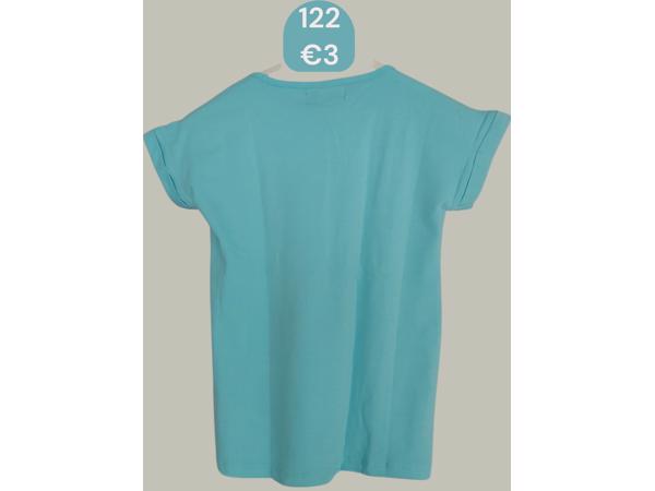 Glo-Story t-shirt flamingo's turquoise 122