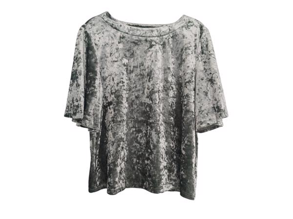 Shein velours mintgroen shirt L