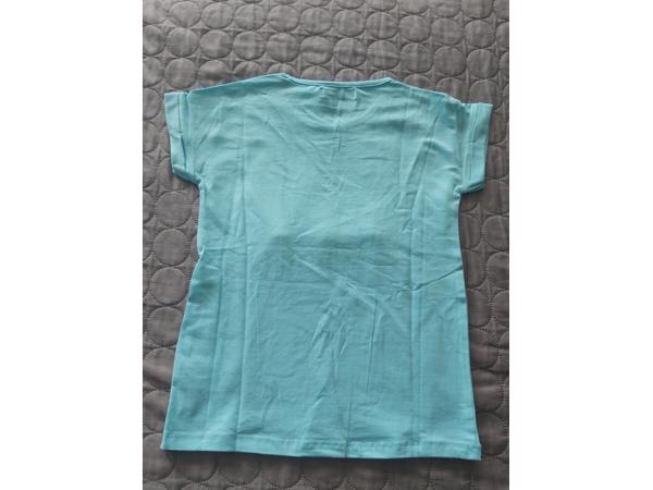 Glo-Story t-shirt flamingo's turquoise 122