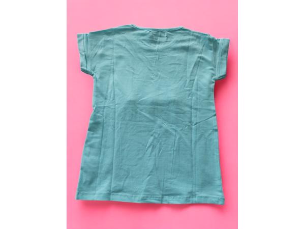 Glo-Story t-shirt flamingo's turquoise 122