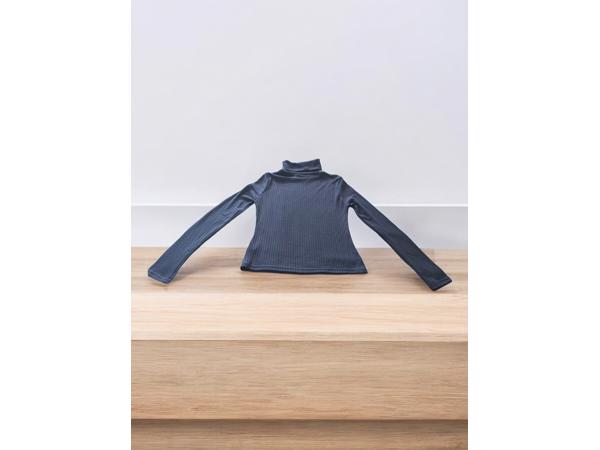 Col shirt marineblauw M