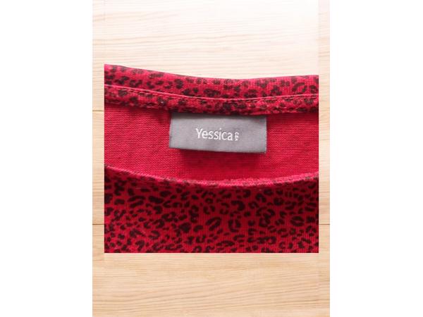 Yessica shirt lange mouwen panter rood M