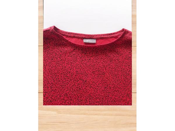 Yessica shirt lange mouwen panter rood M