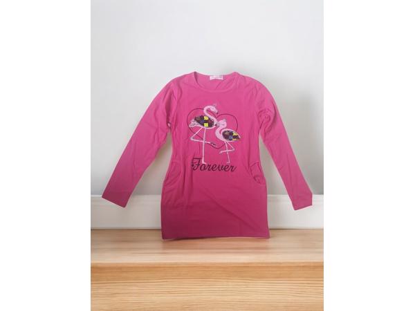 Seagull lang shirt flamingo's forever glitter 170/176