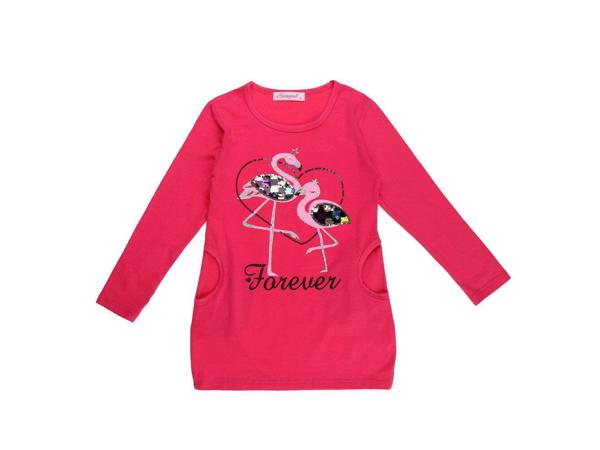 Seagull lang shirt flamingo's forever glitter 170/176