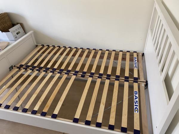 Wit ikea bed frame 140 cm