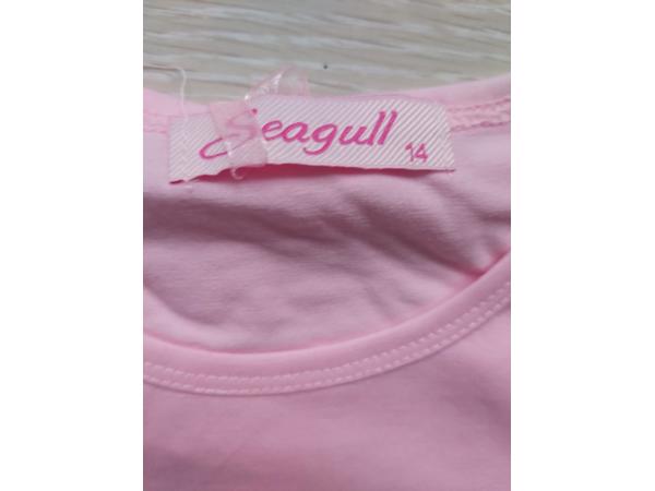 Seagull longsleeve t-shirt rose vlinder glitter 158/164