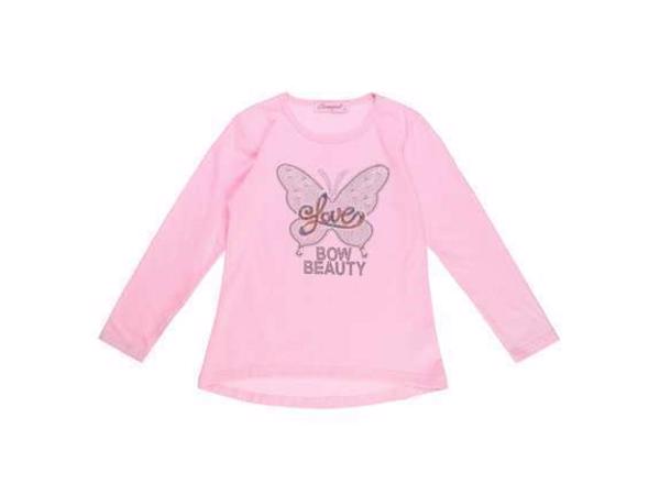Seagull longsleeve t-shirt rose vlinder glitter 158/164