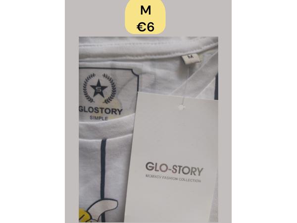 Glo-story strak t-shirt wit banana strike M