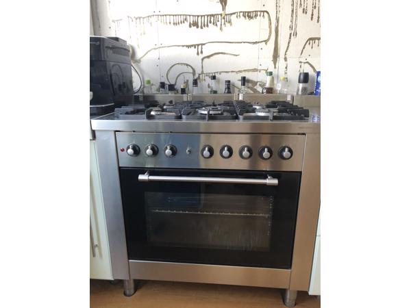 Solitaire rvs-fornuis 5 pitten plus oven