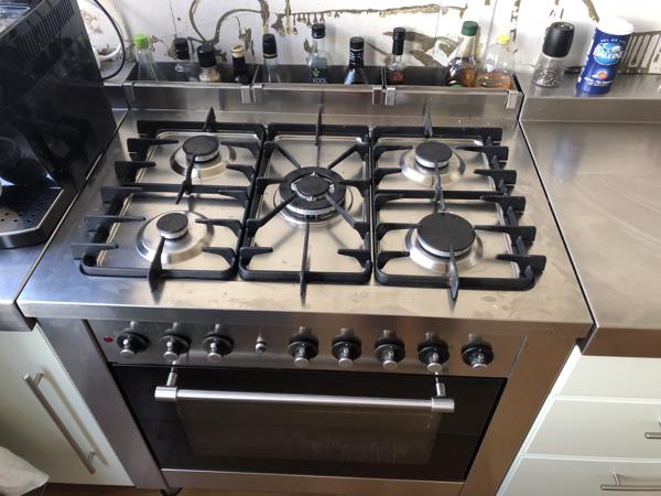 Solitaire rvs-fornuis 5 pitten plus oven