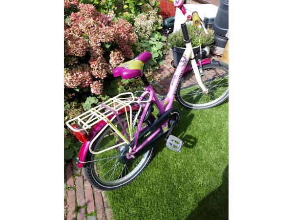 Gazelle meisjesfiets 20 inch, terugtraprem ; handremmen, verlichting