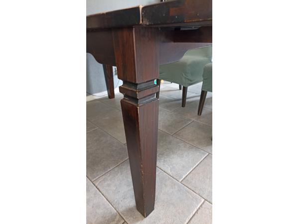 Tafel 160x90/240x90 en 4 stoelen