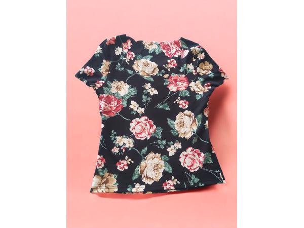 Stretchy T-shirt bloemenprint L