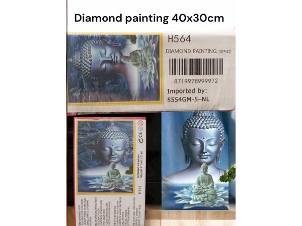 Diamond Painting Pakket - Boeddha - 40x30 cm - Complete Set