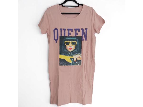 Shirt jurk Queen roze M