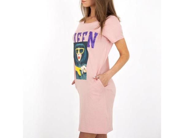 Shirt jurk Queen roze M