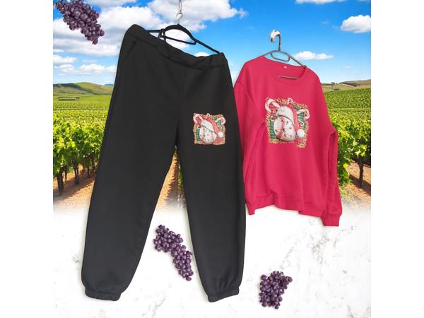 2 delig huispak rood zwart 2XL