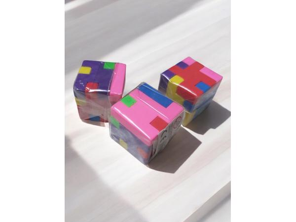 3x gum kubus puzzel 3x3cm