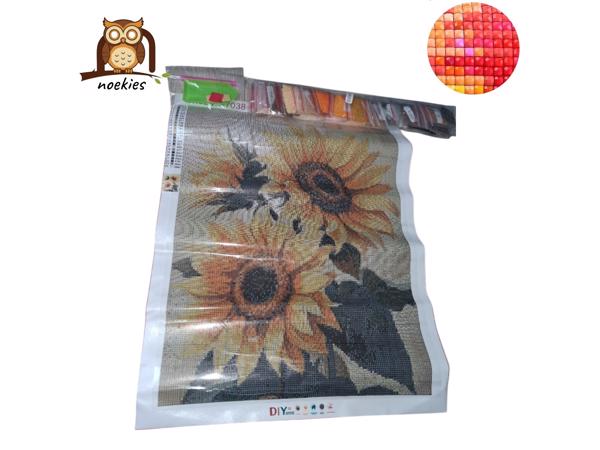 nr 28 Diamond Painting zonnebloemen 50x40cm (vierkant)