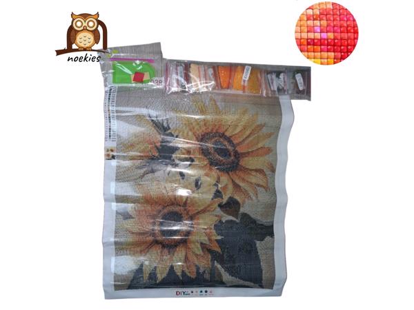 nr 28 Diamond Painting zonnebloemen 50x40cm (vierkant)