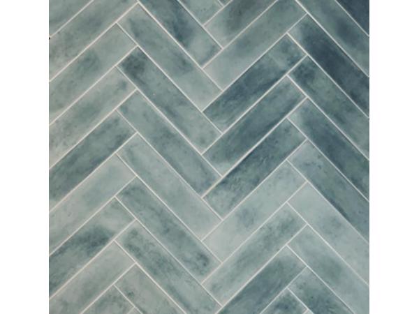 Cifre opal turqoise lichtgroene handvorm tegels 7,5x30 cm