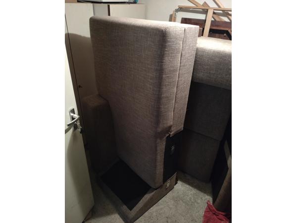 3 persoons bank met chaise lounge rechts