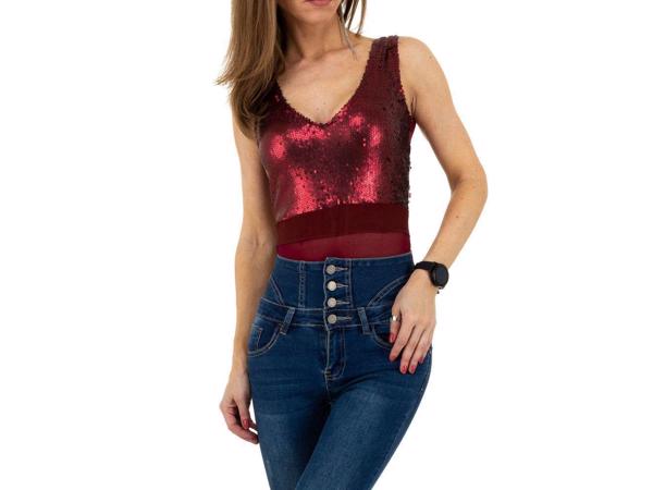 Glo-story glitter lovers body wijnrood S/M