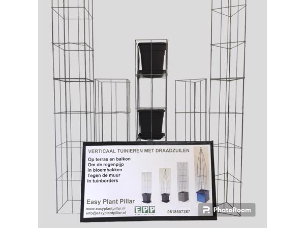 Klimplanten op het terras, tegel eruit plantrek erin