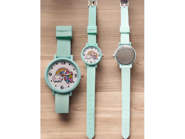 Horloge voor Kinderen - Regenboog - Kast 34 mm - Groen