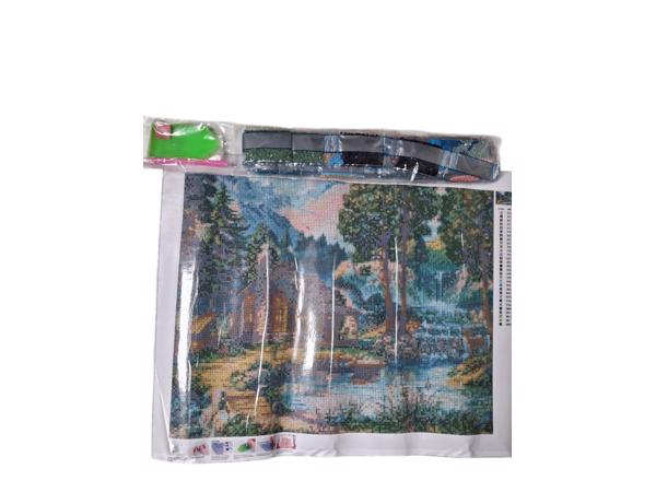 nr 45 Diamond Painting boshuisje 50x40cm (vierkant)