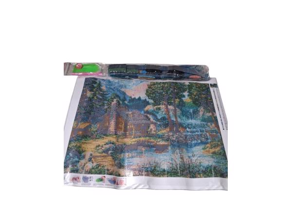 nr 45 Diamond Painting boshuisje 50x40cm (vierkant)