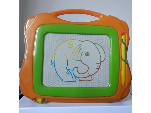 Magnetich teken bord oranje groen klein formaat