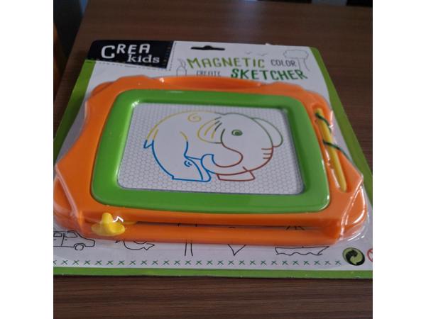 Magnetich teken bord oranje groen klein formaat